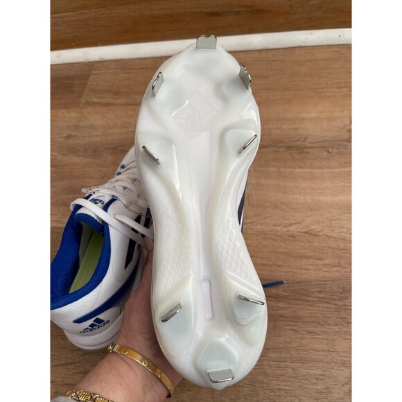 NWT Adidas PureHustle 2 Womens Softball Cleats White/Blue Synthetic Upper With M - Picture 5 of 7